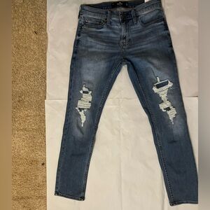 Male Blue denim hollister jeans